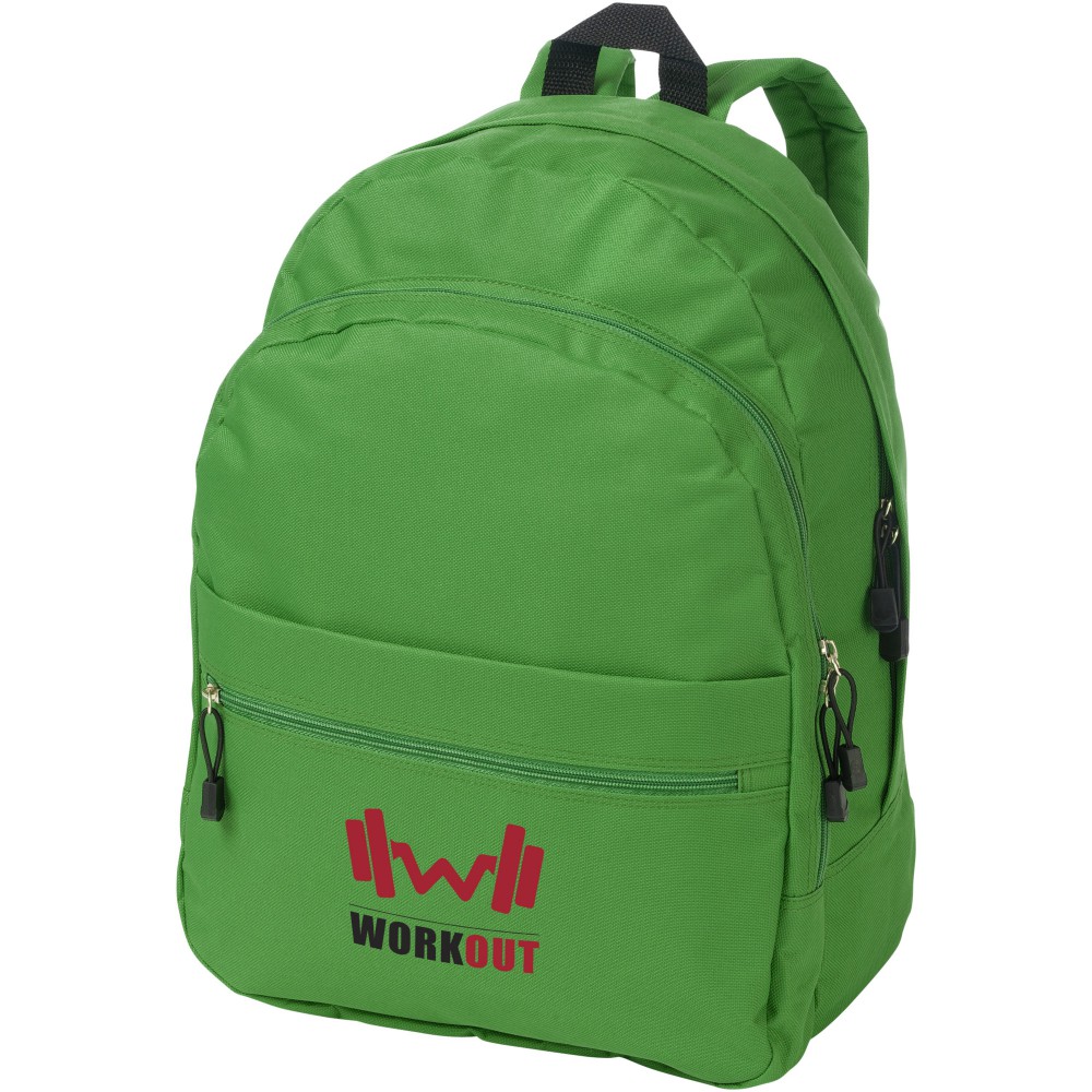 Trend backpack, green, 35 x 17 x 45 cm - Reklámajándék.hu Ltd.