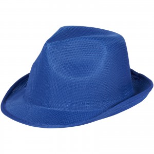 blue trilby hat