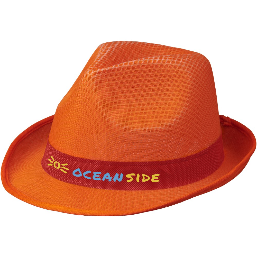 orange hunting fedora