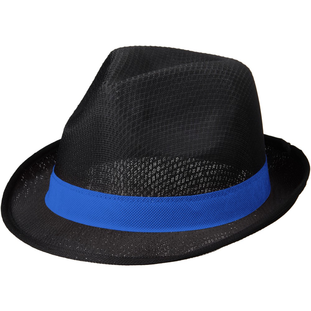 blue trilby hat