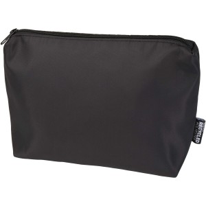 Trip Aware(tm) recycled travel toiletry pouch 2L, Solid blac