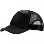 Trucker 5 panel cap, solid black