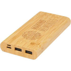 Tulda 10.000 mAh bamboo power bank, Natural (Powerbanks)