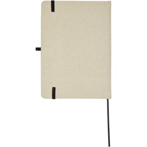 Tutico organic cotton hardcover notebook, Natural, Solid bla (Notebooks)