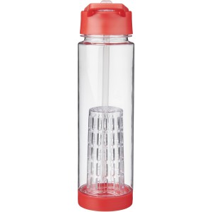 Tutti frutti bottle with infuser, Transparent,Red (Sport bottles)