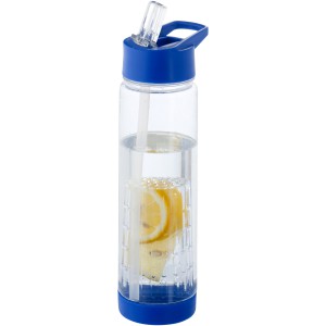 Tutti-frutti 740 ml Tritan<sup>™</sup> infuser sport bottle, Transparent,Blue