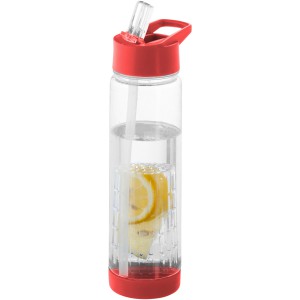 Tutti frutti bottle with infuser, Transparent,Red
