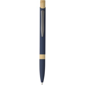Recycled aluminium ballpen Calandra, blue