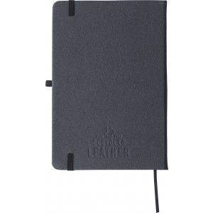 Recycled leather notebook (A5) Gianna, black