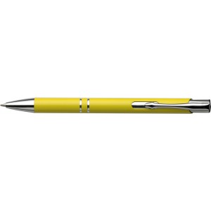 Recycled aluminium ballpen Kamari, yellow