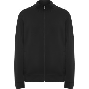 Ulan unisex full zip sweater, Solid black (Pullovers)