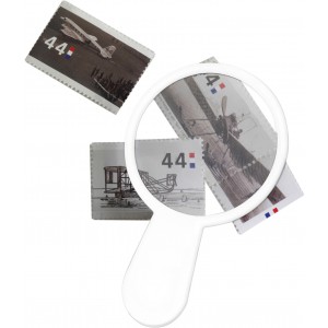 PVC magnifying glass Brennan, white