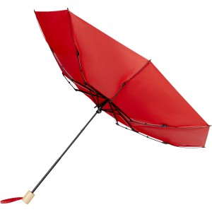 Birgit 21'' foldable windproof recycled PET umbrella, Red (Umbrellas)