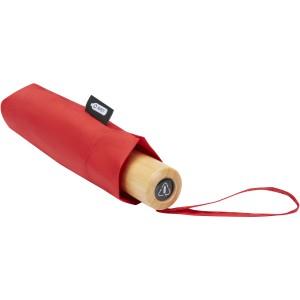 Birgit 21'' foldable windproof recycled PET umbrella, Red (Umbrellas)
