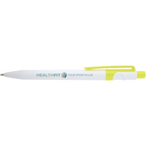 Unica recycled plastic ballpoint pen (black ink), Lime green (Plastic pen)