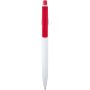 Unica recycled plastic ballpoint pen (black ink), Red