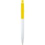 Unica recycled plastic ballpoint pen (black ink), Yellow