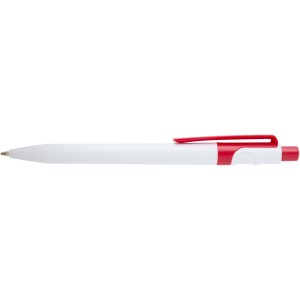 Unica recycled plastic ballpoint pen (blue ink), Red (Plastic pen)