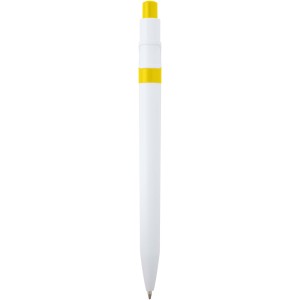 Unica recycled plastic ballpoint pen (blue ink), Yellow (Plastic pen)