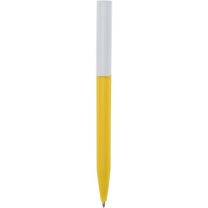 Unix recycled plastic ballpoint pen, Yellow (Plastic pen)