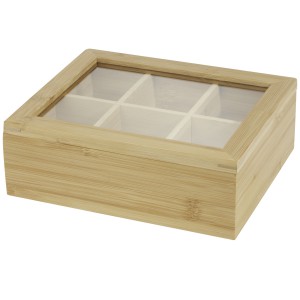 Ocre bamboo tea box, Natural (Wood kitchen equipments)