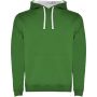 Urban men's hoodie, Kelly Green, White