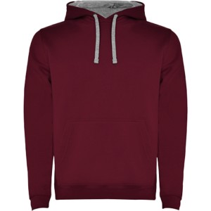 Urban men's hoodie, Maroon, Marl Grey (Pullovers)