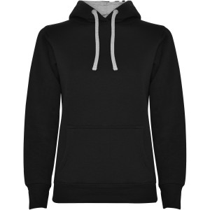 Urban women's hoodie, Black, Marl Grey