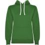 Urban women's hoodie, Kelly Green, White