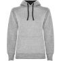 Urban women's hoodie, Marl Grey, Solid black