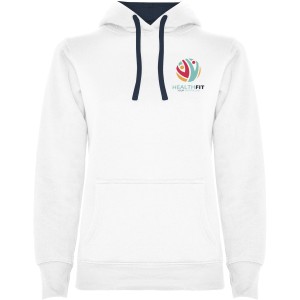 Urban women's hoodie, White, Navy Blue (Pullovers)