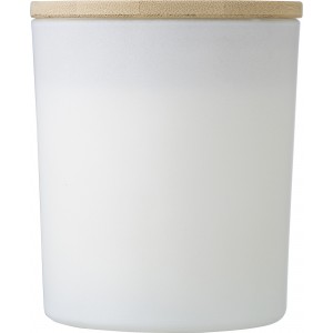 Glass candle Josiah, white