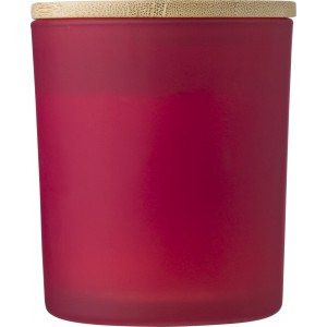Glass candle Josiah, red