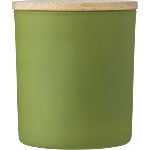 Glass candle Lucas, green