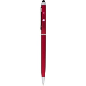 Valeria ABS ballpoint pen with stylus, Red (Plastic pen)