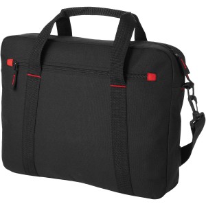 Vancouver 15.4" laptop briefcase, solid black, solid black