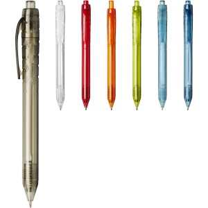 Vancouver recycled PET ballpoint pen, Transparent / Black (Plastic pen)