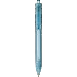 Vancouver recycled PET ballpoint pen, Transparent blue (Plastic pen)