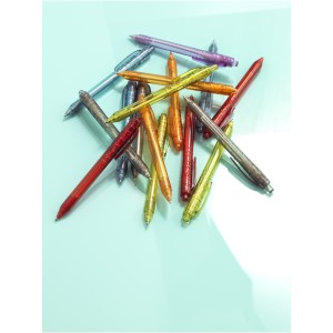 Vancouver recycled PET ballpoint pen, Transparent/Red (Plastic pen)