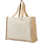 Varai 340 g/m2 canvas and jute shopping tote bag, Natural (21070100)
