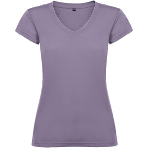 Victoria short sleeve women's v-neck t-shirt, Lavender (T-shirt, 90-100% cotton)