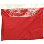 Vinyl poncho with hood, red (9507-08)