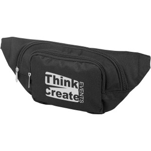 Santander fanny pack with two compartments, solid black (Waist bags)
