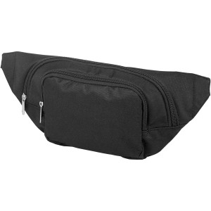 Santander fanny pack with two compartments, solid black (Waist bags)