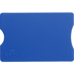 Plastic card holder with RFID protection, cobalt blue (Wallets)