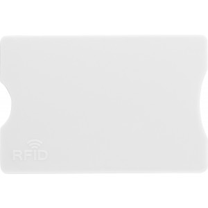 Plastic card holder with RFID protection, white (Wallets)