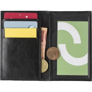 Split leather credit card wallet Lee, black (Wallets)