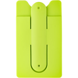 Stue silicone smartphone stand and wallet, Lime (Wallets)