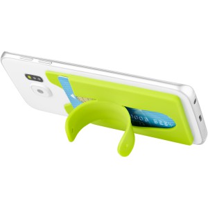 Stue silicone smartphone stand and wallet, Lime (Wallets)