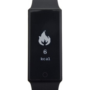 Stainless steel smart watch Kenneth, black (Clocks and watches)